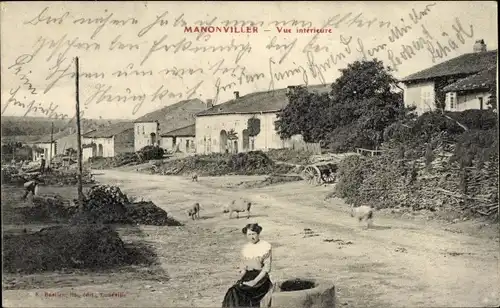 Ak Manonviller Meurthe et Moselle, Vue interieure