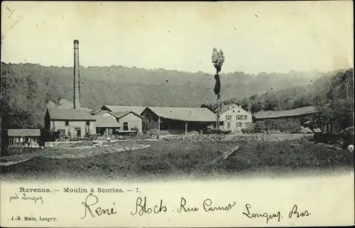 Ak Ravenne Meurthe et Moselle, Moulin a Scories