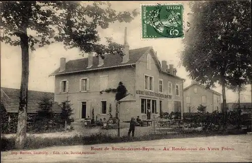 Ak Meurthe et Moselle, Route de Roville devant Bayon, Au Rendez vous des Vieux Freres