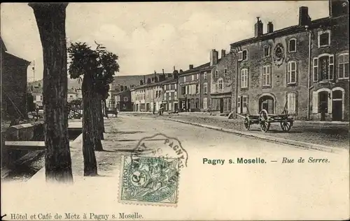 Ak Pagny sur Moselle Lothringen Meurthe et Moselle, Rue de Serres