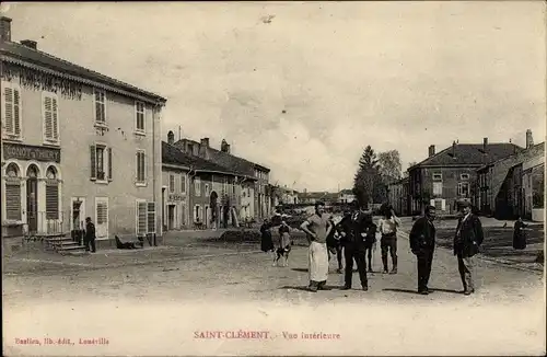 Ak Saint Clement Meurthe et Moselle, Vue interieure, Straßenpartie