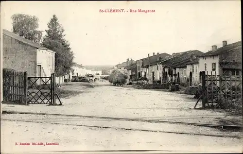 Ak Saint Clement Meurthe et Moselle, Rue Mangenot