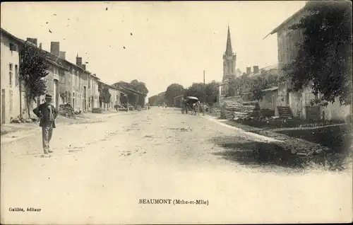 Ak Beaumont Meurthe et Moselle, Straßenpartie