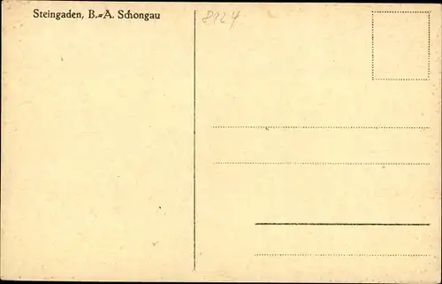 Ak Steingaden in Oberbayern, Ortspartie, Kirche, Sägewerk