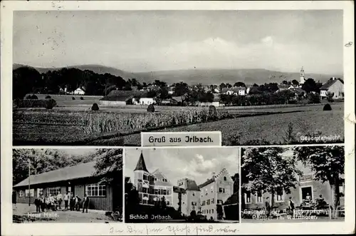 Ak Irlbach in Niederbayern, Gesamtansicht, Neue Halle, Schloss, Gasthaus der Schlossbrauerei