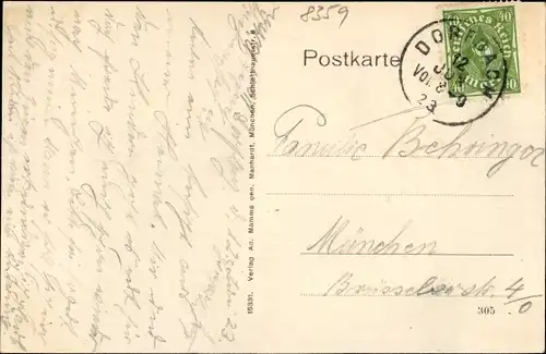 Ak Dorfbach Ortenburg Niederbayern, Gesamtansicht, Gasthaus J. Senkmüller