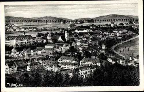 Ak Töging am Inn Oberbayern, Gesamtansicht