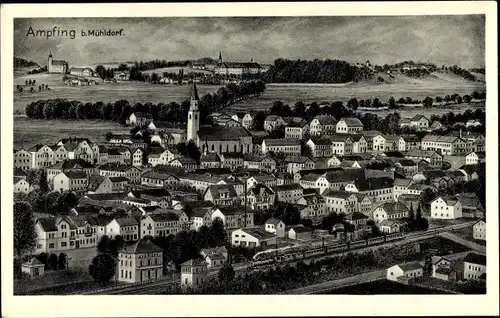 Ak Ampfing in Oberbayern, Gesamtansicht