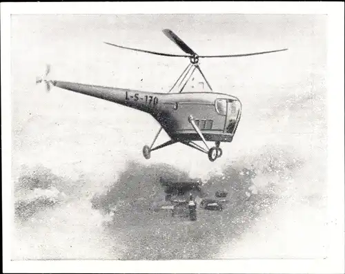 Sammelbild Das Flugzeug Gruppe IV Bild 67, Der Westland Sikorsky S-51-Hubschrauber