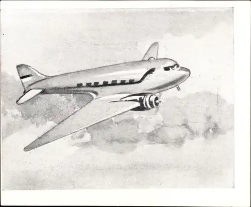 Sammelbild Das Flugzeug Gruppe IV Bild 71, Douglas DC-3-Clipper