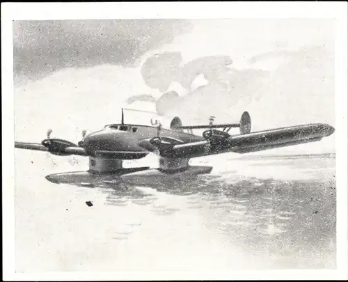 Sammelbild Das Flugzeug Gruppe III Bild 50, Das viermotorige Großflugzeug Ha 139