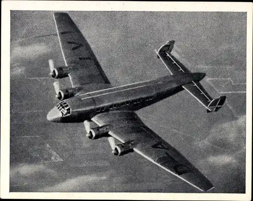 Sammelbild Pionier-, Versuchs- und Sportflugzeuge Nr. 18, Junkers Ju 90, Baujahr 1936/1938