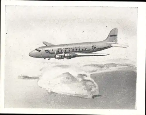 Sammelbild Das Flugzeug Gruppe IV Bild 72, Der Douglas DC-4-Clipper