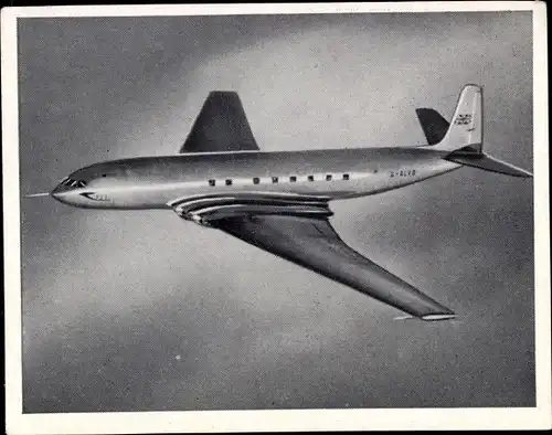 Sammelbild Pionier-, Versuchs- und Sportflugzeuge Nr. 35, De Havilland DH 106 Comet, Baujahr 1949