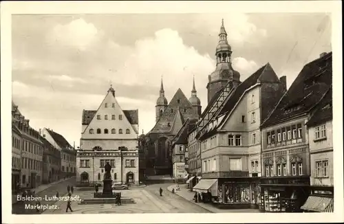 Ak Lutherstadt Eisleben, Marktplatz