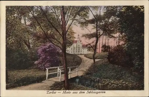 Ak Zerbst in Anhalt, Motiv aus dem Schlossgarten