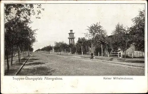 Ak Altengrabow Möckern in Sachsen Anhalt, Truppenübungsplatz, Kaiser Wilhelmstraße