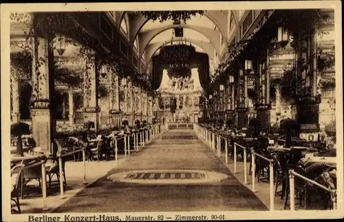 Ak Berlin Mitte, Berliner Konzerthaus, Innenansicht, Mauerstraße 82 Zimmerstr. 90-91