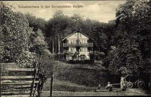 Ak Neustrelitz in Mecklenburg, Schweizerhaus in den Serrahuschen Bergen