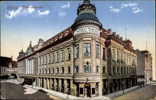 Ak Leipzig in Sachsen, Zentraltheater, Außenansicht