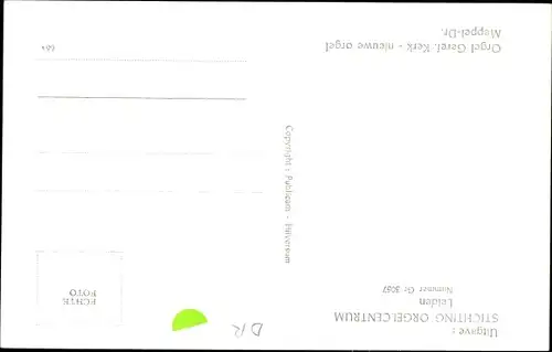 Ak Meppel Drenthe Niederlande, Nieuwe Orgel, Geref. Kerk