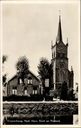 Ak Vroomshoop Twenterand Overijssel Niederlande, Ned. Herv. Kerk, Pastorie