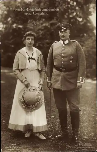 Ak Prinz Eitel Friedrich von Preußen, Sophie Charlotte von Oldenburg, Portrait