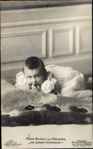 Ak Prinz Wilhelm von Preußen, Der jüngste Hohenzoller, Gustav Liersch 1635