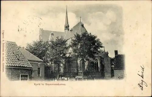 Ak Brouwershaven Zeeland, Kerk