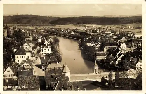 Ak Tübingen am Neckar, Panorama, Brücke
