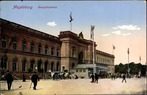 Ak Magdeburg an der Elbe, Hauptbahnhof