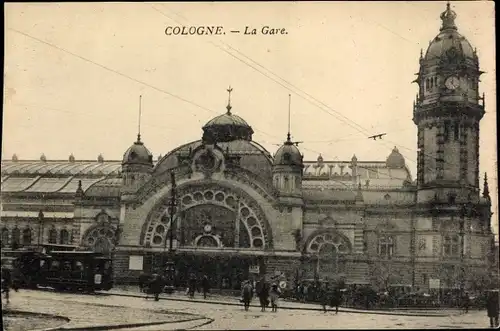 Ak Köln am Rhein, La Gare