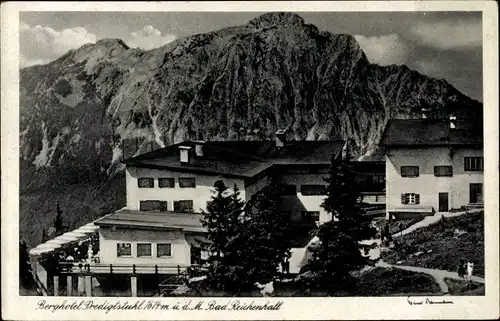 Ak Bad Reichenhall in Oberbayern, Berghotel Predigtstuhl, Panorama