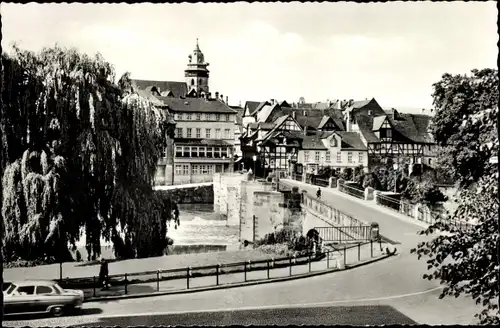 Ak Hann. Münden, Werrabrücke mit Blick auf die Stadt