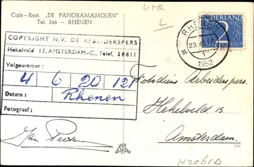 Ak Rhenen Utrecht, De Panoramamolen