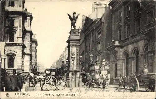 Ak London City England, The Griffin, Fleet Street