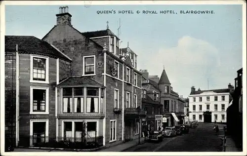 Ak Blairgowrie Schottland, Queen's Hotel and Royal Hotel