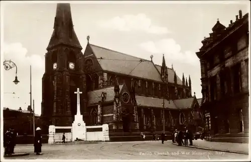 Ak Bury North West England, Parish Church and War Memorial