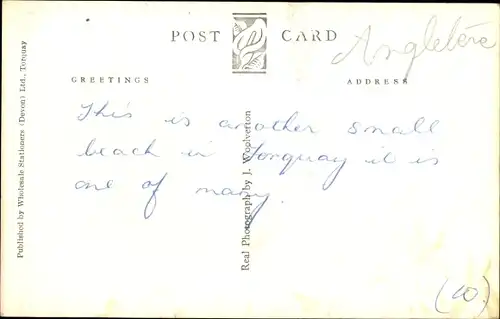 Ak Torquay Devon England, Marine Drive and Thatcher Rock