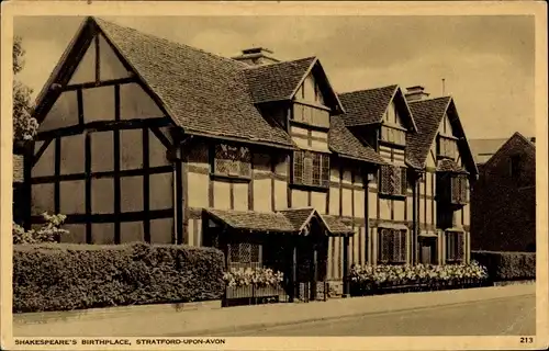 Ak Stratford upon Avon Warwickshire England, Shakespeare's Birthplace