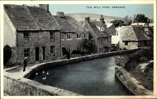 Ak Swanage Dorset England, The mill pond