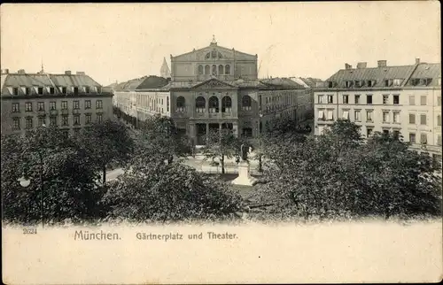 Ak München, Gärtnerplatz und Theater