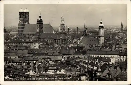 Ak München, Blick vom Deutschen Museum auf die Stadt