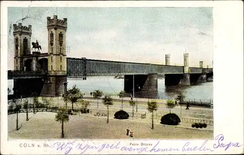 Ak Köln am Rhein, Feste Brücke