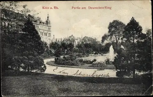 Ak Köln am Rhein, Partie am Deutschen Ring
