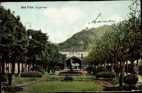 Ak Bad Ems an der Lahn, Kurgarten