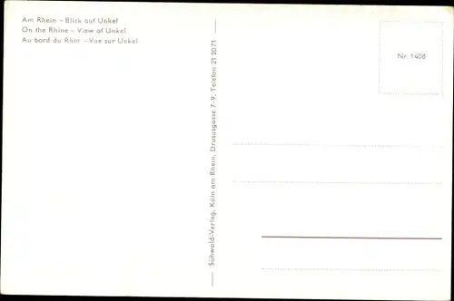 Ak Unkel am Rhein, Rheinpartie, Schiffe