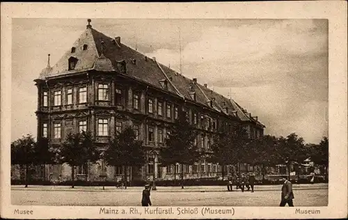 Ak Mainz am Rhein, Kurfürstl. Schloss, Museum