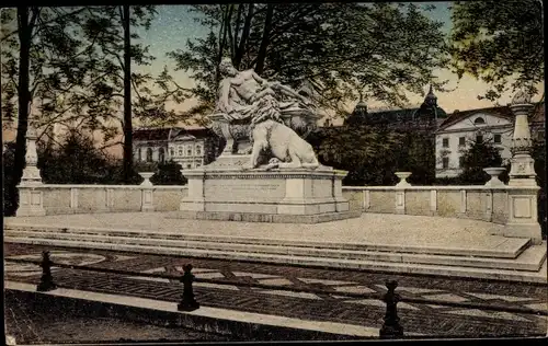 Ak Düsseldorf am Rhein, Kriegerdenkmal