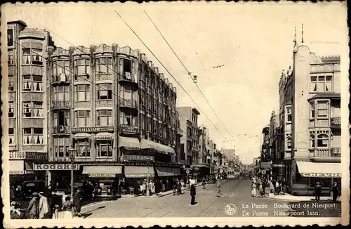 Ak La Panne De Panne Westflandern, Boulevard de Nieuport